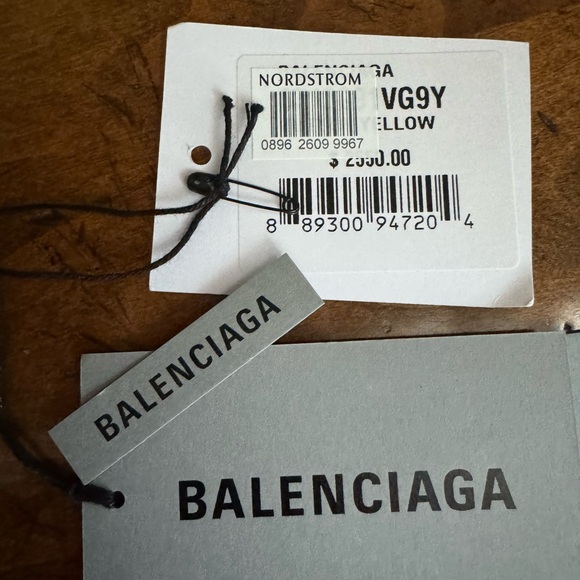 BALENCIAGA Le Cagole leather handbag Never worn, with tag light pale yellow - Picture 11 of 11